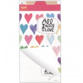 Notepad cu creion - Magnetic NotePad Hearts