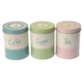 Set 3 cutii - Tins Pantry Asst. Tea Coffee Sugar 