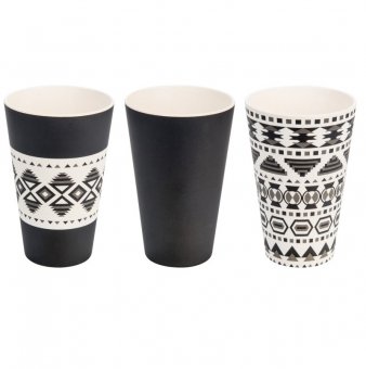 Cana de voiaj - 3X Cups Sets, Aztec White Black 400 ml