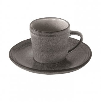 Ceasca cu farfurioara pentru cafea - Essential Dark Grey