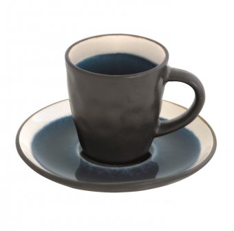 Ceasca cu farfurioara pentru cafea - Origin 2.0 Blue