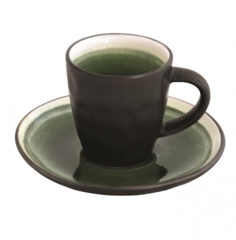 Ceasca cu farfurioara pentru cafea - Origin 2.0 Green