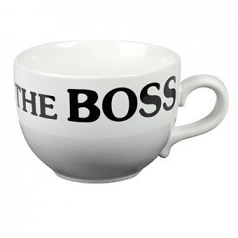 Ceasca mare - Jumbo Cup The Boss White