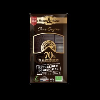 Ciocolata neagra 70% - Pure Origine Republique Dominicaine 100g