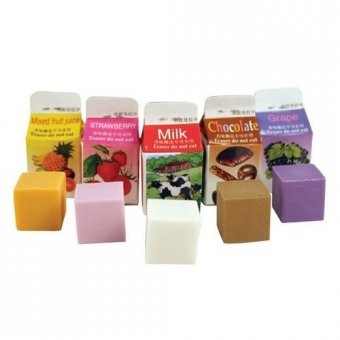 Guma de sters - Scented Erasers Milk Carton Pack Of 5 