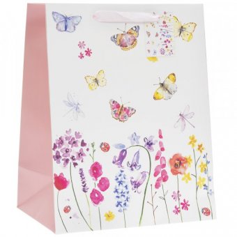 Punga Pentru Cadou / Butterfly Garden Gift Bag L