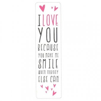 Semn de carte - Bookmark - I Love You Because 