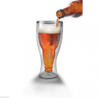 Set 2 pahare cu perete dublu - Gravity Beer Glass 250ml