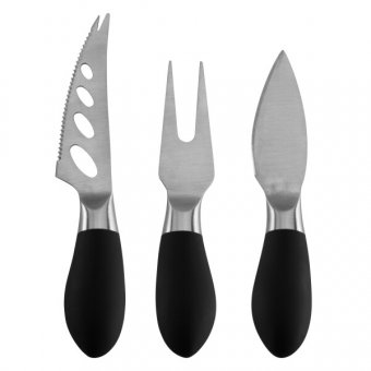 SET 3 CUTITE PENTRU BRANZA - SET OF 3 CHEESEKNIFE IN SETCARTON STAINLESS STEEL 13-0 SOFT COATED HANDLES