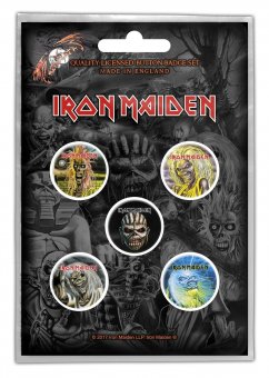 Set 5 insigne - Iron Maiden The Faces Of Eddie