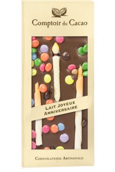 Tableta de ciocolata cu lapte - Happy Birthday Comptoir du Cacao Bar 