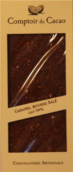 Tableta de ciocolata cu lapte cu caramel Sarat - Comptoir du Cacao Bar 