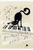 Caiet A5 - Chat Piano Bug Art
