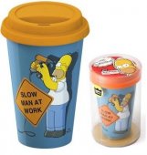 Cana voiaj - Homer Simpson Slow Man At Work Travel Mug