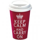Cana voiaj cu perete dublu - Keep Calm & Carry On Travel Mug