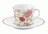 Ceasca ceai cu farfurioara - William Morris Pink