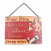 Decoratiune perete - Wine Diva Plaque