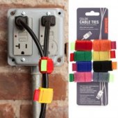 Organizator cabluri - Cable Tie Multi Color Set8