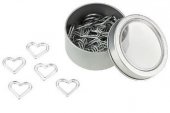 Paper Clip Bycicle Silver Colour, 50 Pcs In Window Tin Box
