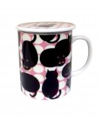 Cana cu infuzor - Dot Cat - Black Cat Pink