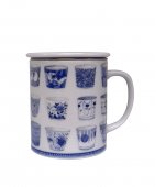 Cana cu infuzor - Blue & White Cup