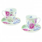 Set 2 cani din portelan - Nuova Floral Cups and Saucers 