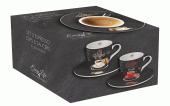 Set 2 cesti de cafea cu farfurioara - ItS Coffee Time