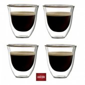 Set 4 pahare cu perete dublu - Jack Espresso Cups 60ml