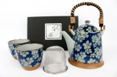 Set ceainic cu cesti - Tajimi Blue Flowers