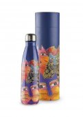 Sticla cu perete dublu - Laurel Burch - Fantastic Felines Blue 500 ml