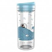 Sticla pentru apa - SlideCup Crystal - Whale