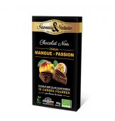 Tableta de ciocolata - Carres Fourres Passion Mangue Noir Bio
