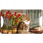 Tava - Cottage Cat Tray Lux Handles Small